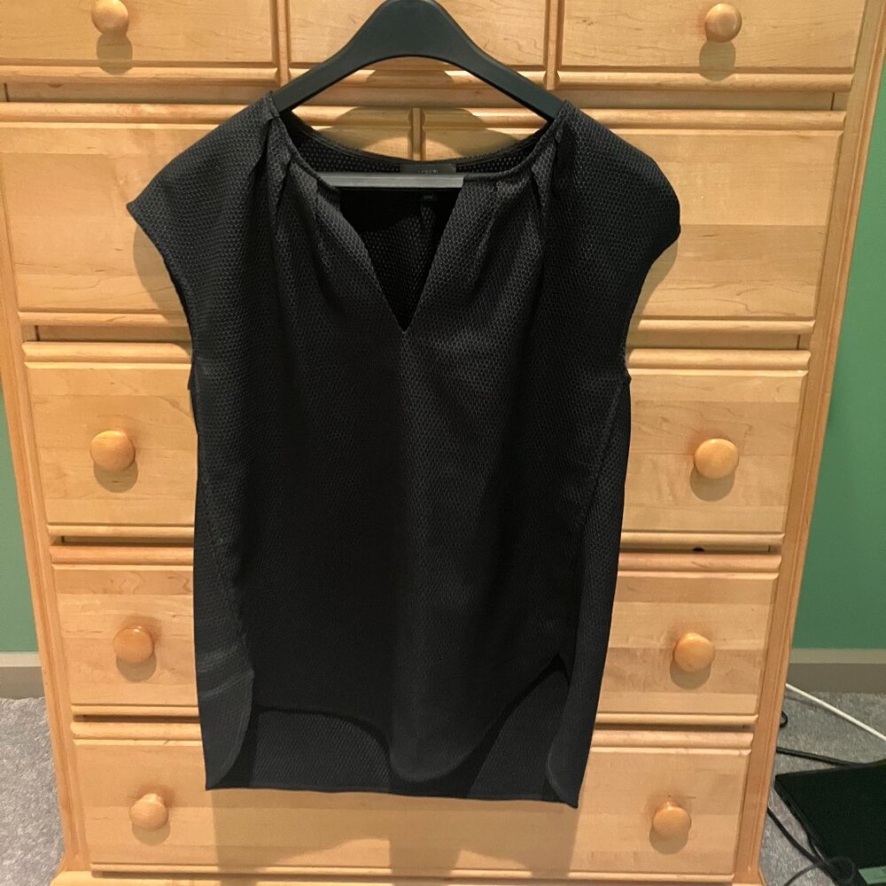 J Crew Size 6 Black Blouse